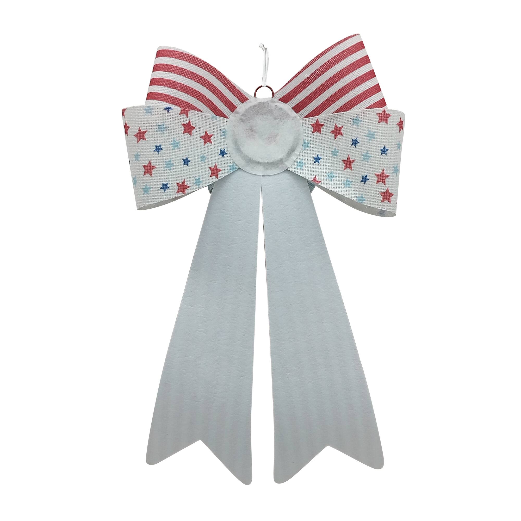 24" Red Stripe Bow Wall Décor by Celebrate It™